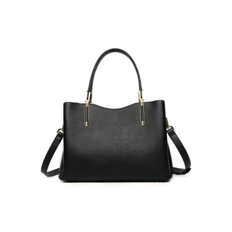 Crocodile Cow Leather Handbags Shoulder Bags Regular Women's Black/Gray-1