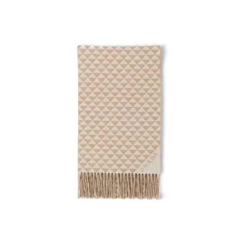 PRADA Jacquard-logo Wool-cashmere Stole