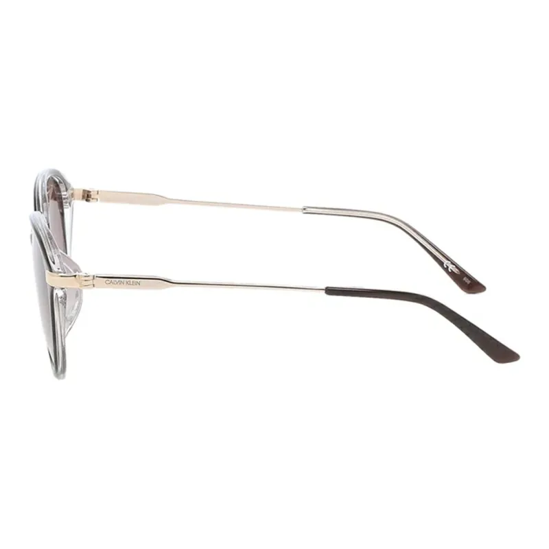 CK/Calvin Klein Plastic Acetate Nickel Alloy Oval Sunglasses Women's Gold-2