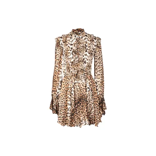 Roberto Cavalli Long-Sleeved Dresses Women's Light Brown