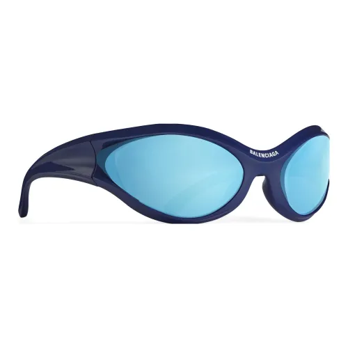 Balenciaga Dynamo Round Sunglasses Blue 773388T00074724