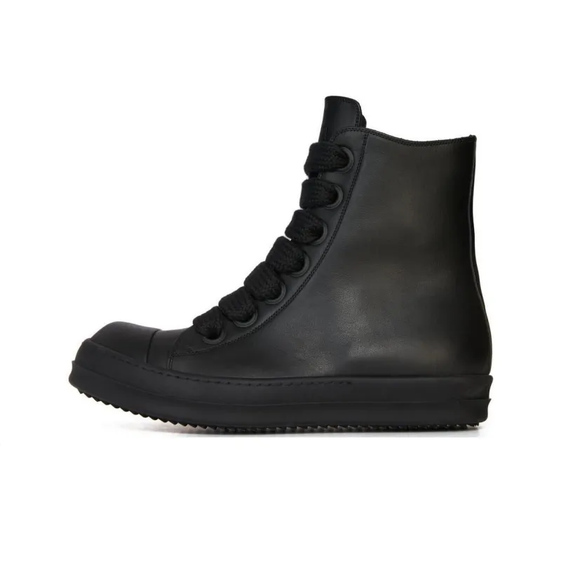RICK OWENS/RO High Top Skateboard Shoes Women's Black-0
