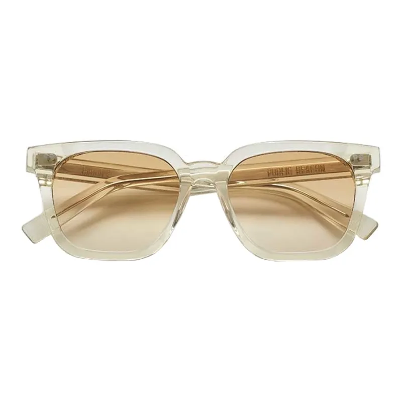 PUBLIC BEACON Acetate Rectangular Sunglasses Unisex Transparent-1