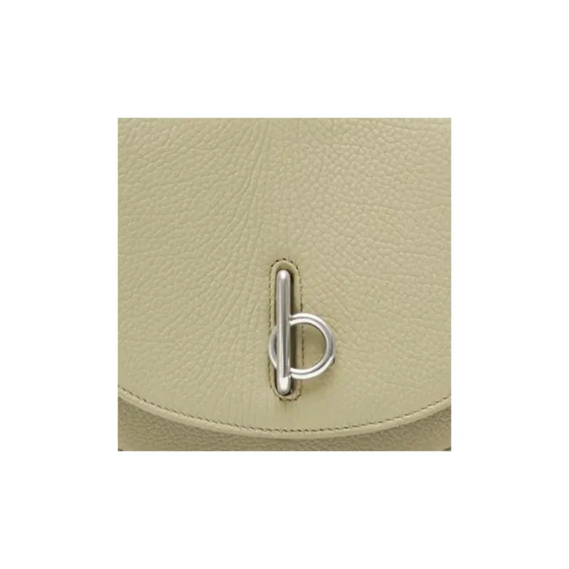 Burberry Calfskin Saddle Bag, Shoulder Bag, Handbag, Shoulder Bag Women's Hunter Beige-4
