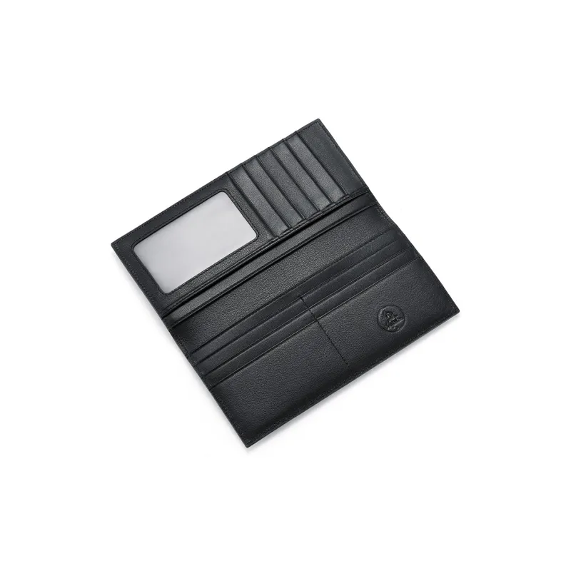 AUGTARLION PVC Double Layer Foldable Vertical Wallet Regular Men's Black-4