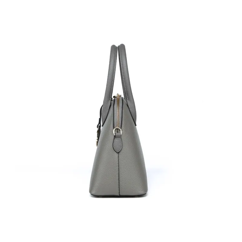 Crocodile Top Grain Cow Leather Crossbody Handbags Regular Women's Black/Gray-7