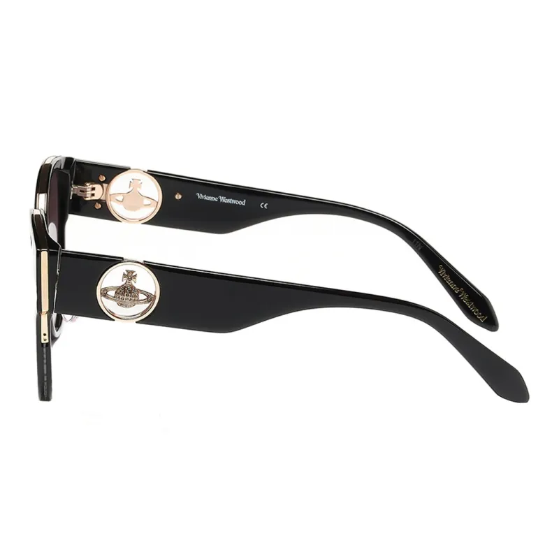 Vivienne Westwood COMBI Irregular Shape Sunglasses Unisex Black-2
