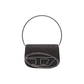 DIESEL Polyethylene Terephthalate With Cow Leather Portable Crossbody Bag, Shoulder Bag Women's Black
