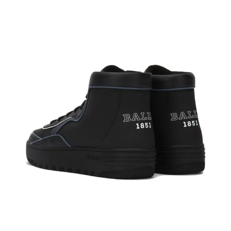 BALLY High Top Skateboard Shoes Men's Black-3