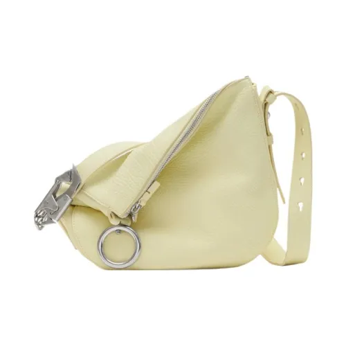 Burberry Grained Calfskin Knight Bag Handbag Shoulder Bag Women's Beverage Yellow