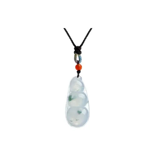 With The Heart Of The Jade Ice Glutinous Necklaces Womens