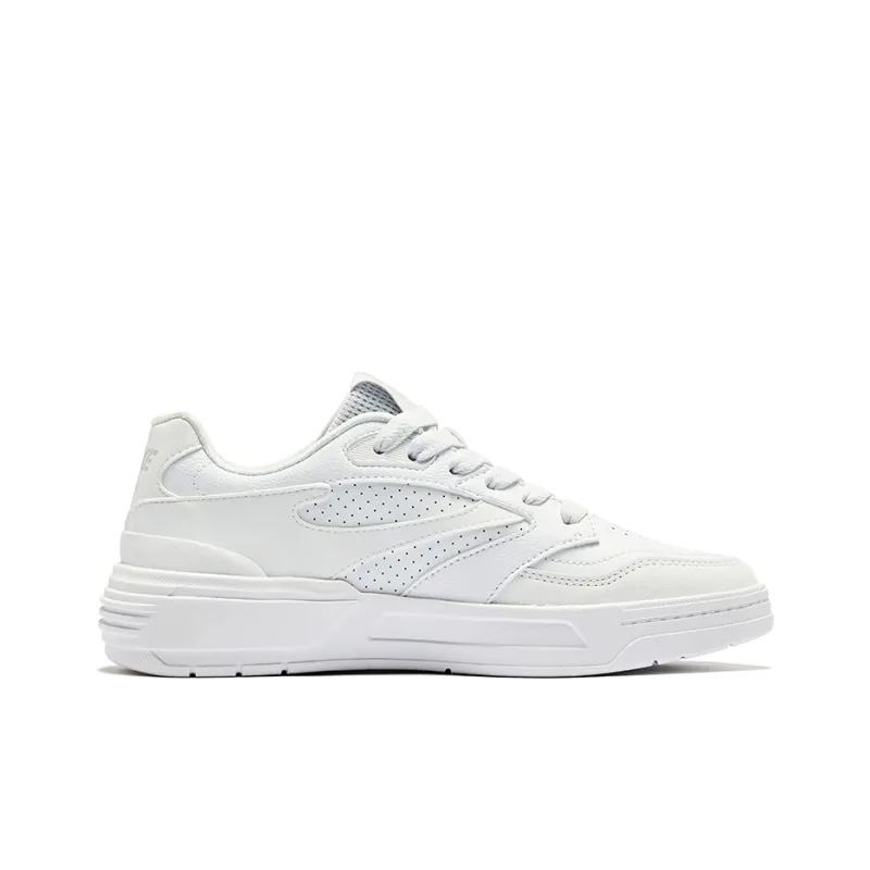 Erke Blade Anti Slip Wear Resistant Low Top Skateboard Shoes Women's Erke White-1