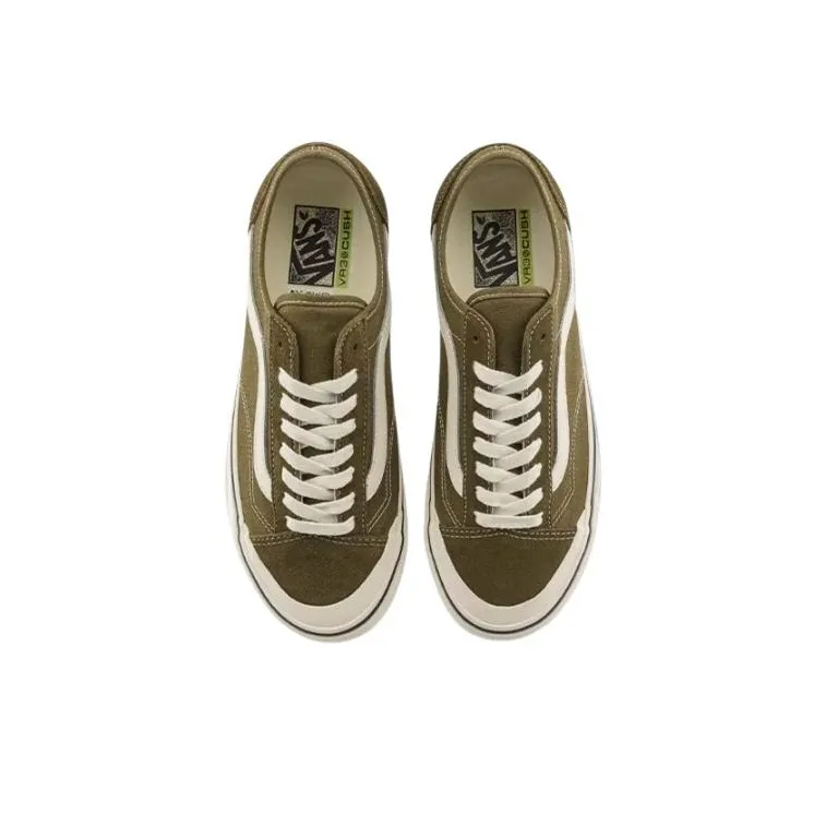 Vans Style 136 Anti Slip Wear Resistant Low Top Skateboard Shoes Unisex Umber-3