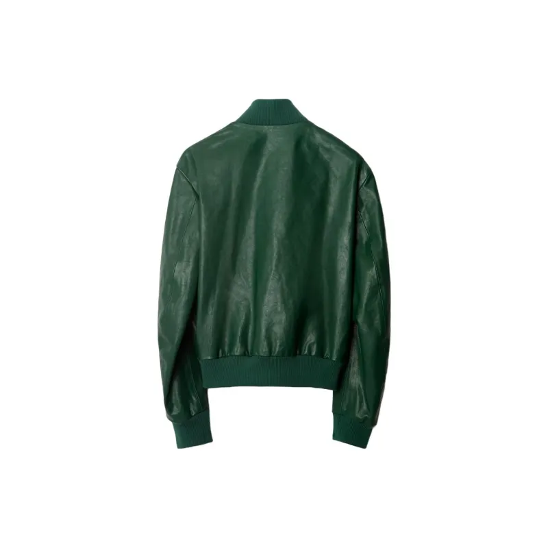 Burberry Zipped Leather Bomber Jacket-2