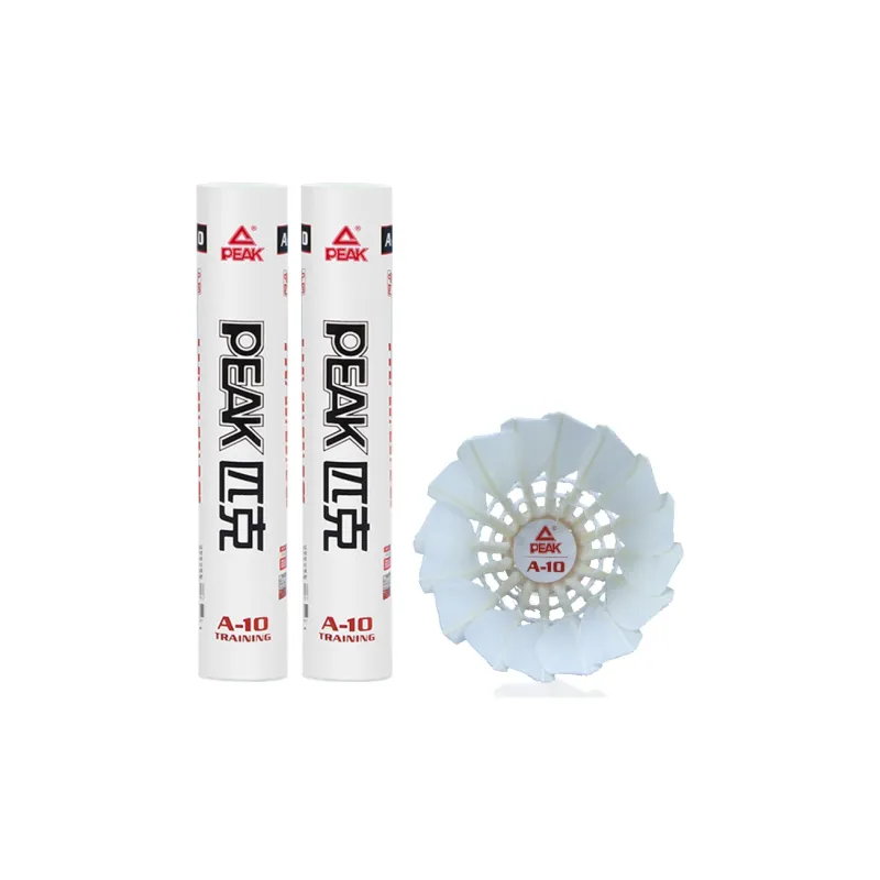 PEAK A10 Duck Feather Shuttlecock 12 Pack Duck Feather Middle Board Duck Feather Training Shuttlecocks-1