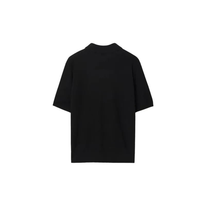 Burberry V neck Wool Polo Shirt-1