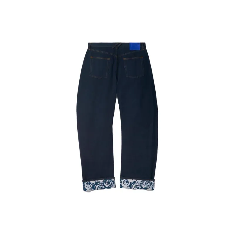 Burberry Rose Printed Turn Up Brim Jeans-1