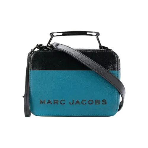 MARC JACOBS Genuine Leather Shoulder bag Canvas Crossbody bag Canvas Handbag Canvas Mini Women's Blue & Black