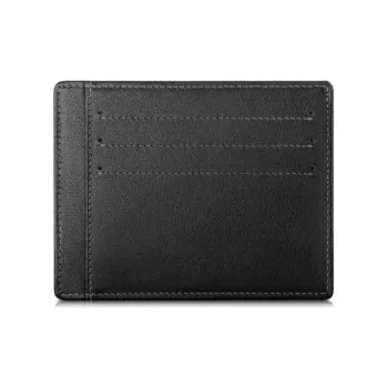 INJOYLIFE Genuine Leather Wallet With Money Clip Leather Clip And Card Holder Men's Black