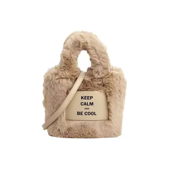 Boniu Plush Bucket Bags Crossbody Bags Handbags Regular Unisex Brown