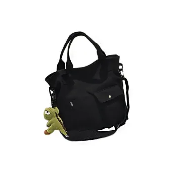 Boniu Canvas Canvas Bag One Shoulder Handbag Unisex White