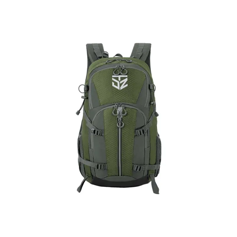 Explorers Nylon 30L/40L Backpack Unisex Green/Orange/Black/Fruit Green-8