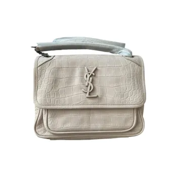 SAINT LAURENT Niki Leather Handbag Women's Beige