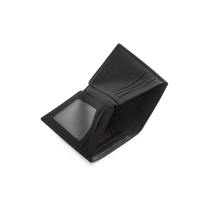 AUGTARLION Cow Leather Clutches Card Holder Wallet Regular Men's Black-3
