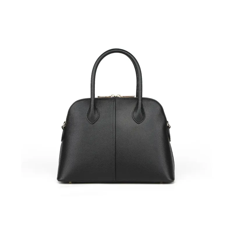 Crocodile Top Grain Cow Leather Crossbody Handbags Regular Women's Black/Gray-1