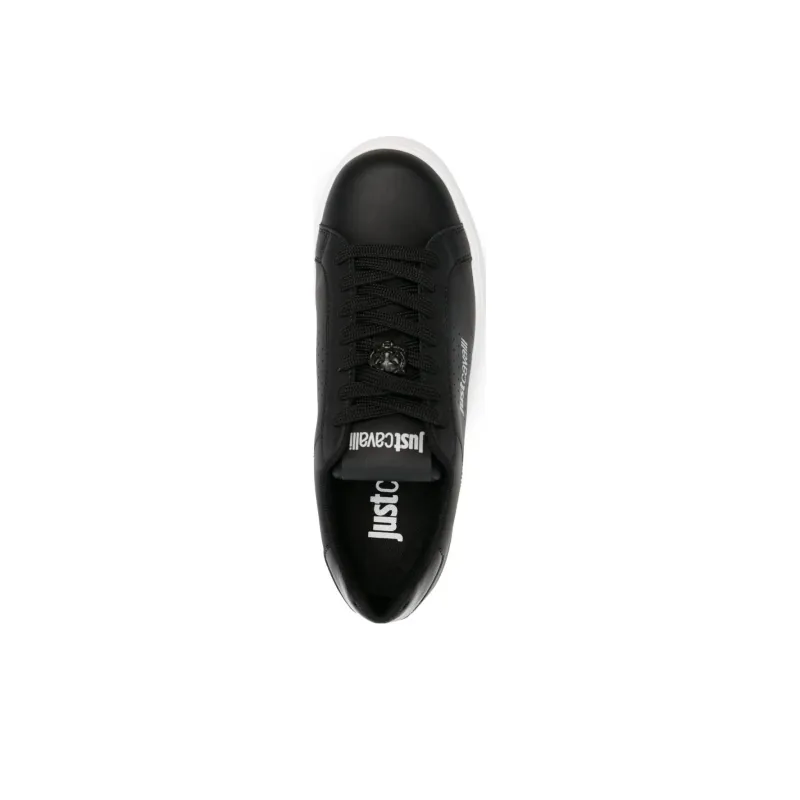Just Cavalli Tiger Head-logo Leather Sneakers-3
