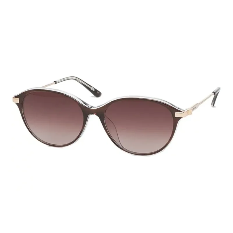 CK/Calvin Klein Plastic Acetate Nickel Alloy Oval Sunglasses Women's Gold-0