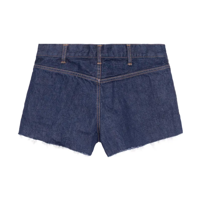 CELINE Mini Rinsed Wash Denim Shorts Rinsed Wash-1