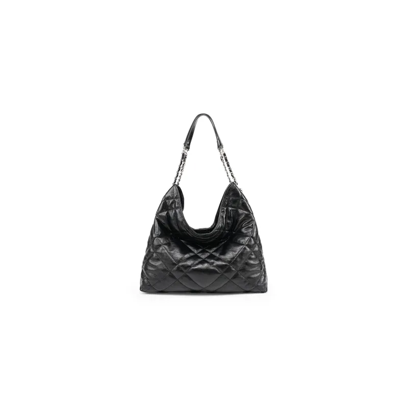 Teenie Weenie PU Hobo Bag, Handbag, Shoulder Bag Tubas Women's Black/Caramel-2