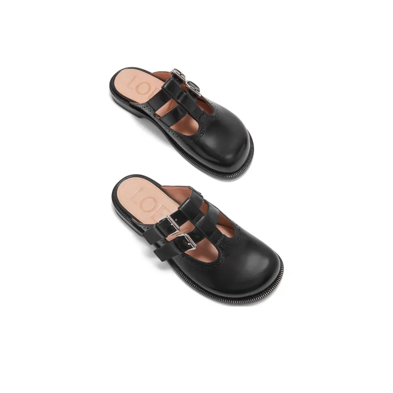 LOEWE Campo Mary Jane Mule Black Women's-3