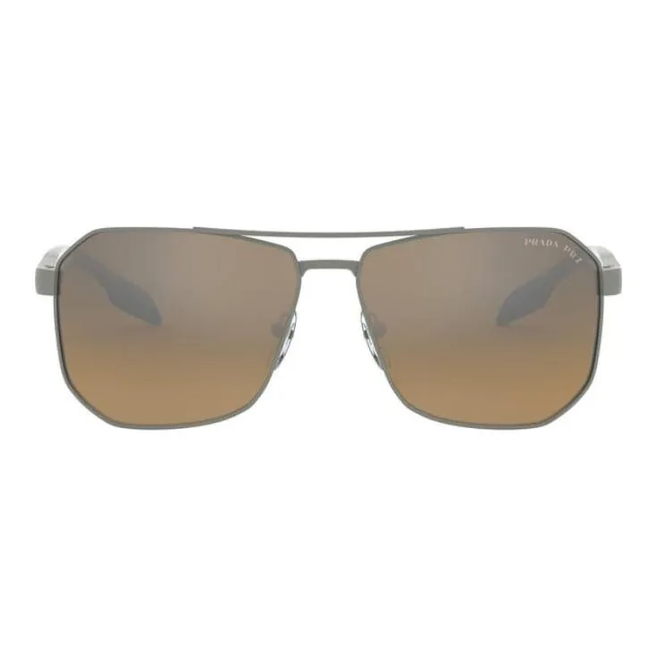 PRADA Steel Aviator Sunglasses Unisex Gray-1