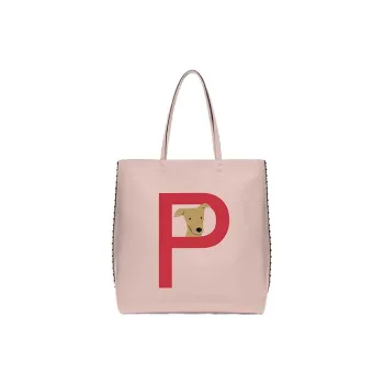 Valentino Grained Calfskin Tote Bag Shopping Bag Shoulder Bag Handbag Women's Rose Quartz Pure Red