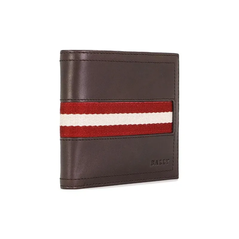 BALLY Calfskin Wallet Small Size Unisex Brown-1