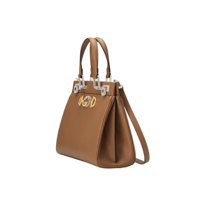 GUCCI Zumi Genuine Leather Shoulder Bag Crossbody Bag Handbag Small Size Women's Taupe-2