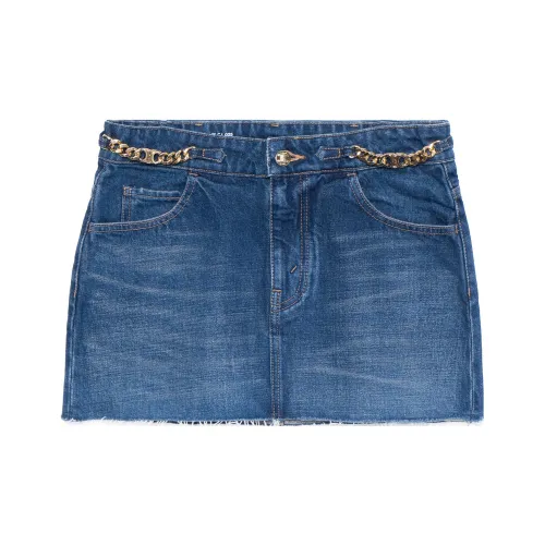 CELINE Casual Short Skirts Women's Blue