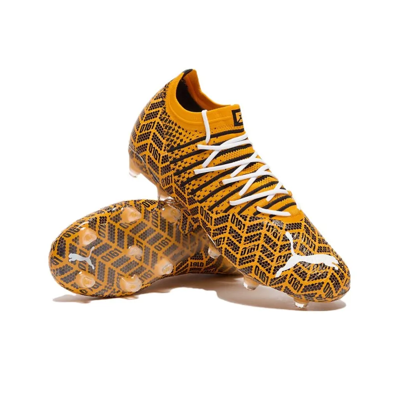PUMA Future Z Durable Breathable Coverage Soccer Shoes Unisex Yellow-4