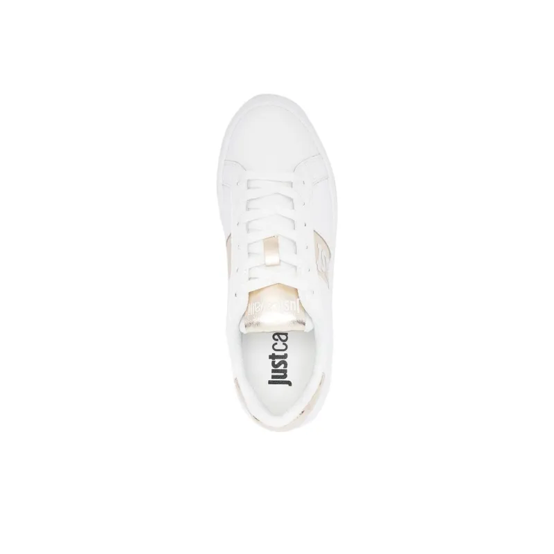 Just Cavalli Low-Top Casual Shoes Women's White Gold-3