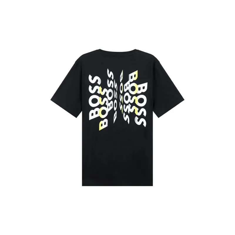 HUGO BOSS Pullover Short Sleeved T Shirts Men's Black-1