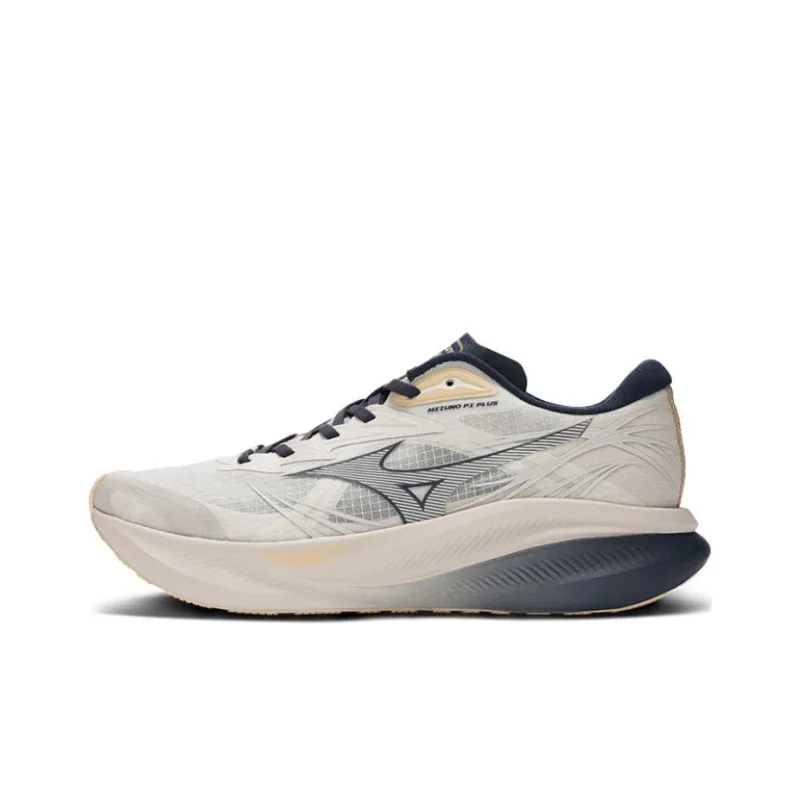Mizuno PI PLUS Lightweight Cushioning Breathable Slip Resistant Low Top Casual Shoes Unisex Dark Gray blue-0