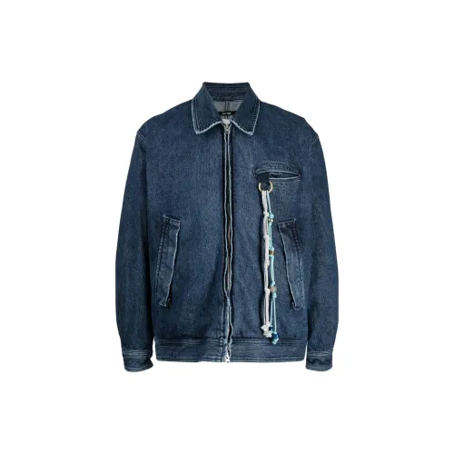 SONG FOR THE MUTE Denim Jackets Men Blue