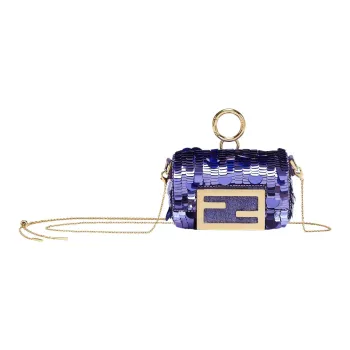 FENDI Baguette Polyester Pendant Bag Accessories Extra Mini Women's Purple