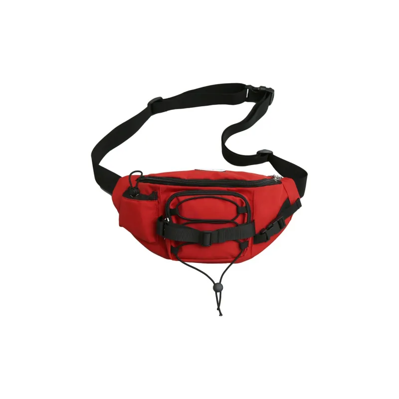 Duoluplo Doron Paul Nylon Fanny Pack Regular Unisex Black/Red/White-3