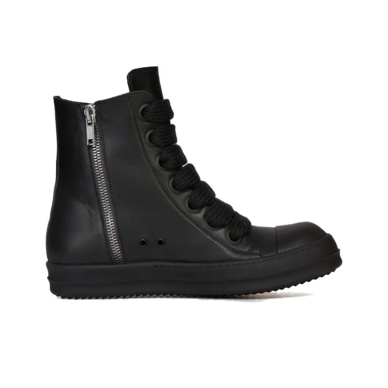 RICK OWENS/RO High Top Skateboard Shoes Women's Black-1