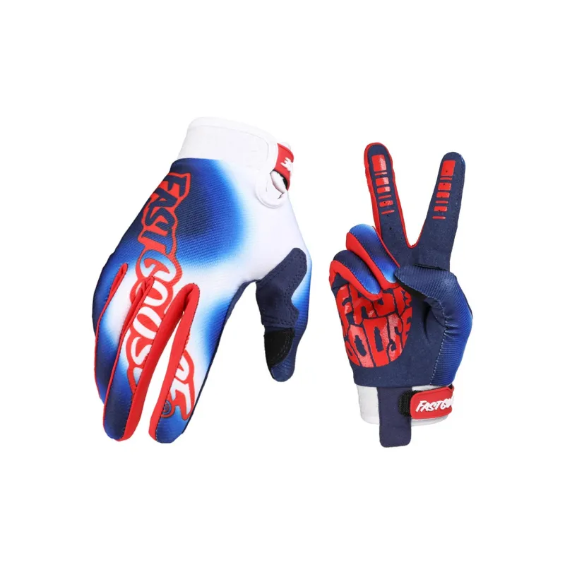 GXT Riding Equipment Cycling Glove Commute Trail Running Motorcycle Touring Unisex Microfiber S/M/L/XL Red White-0