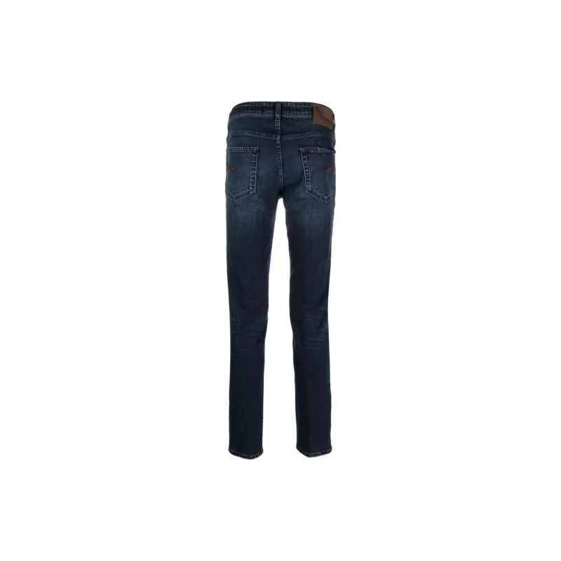 BARBA Logo patch Slim cut Jeans-1