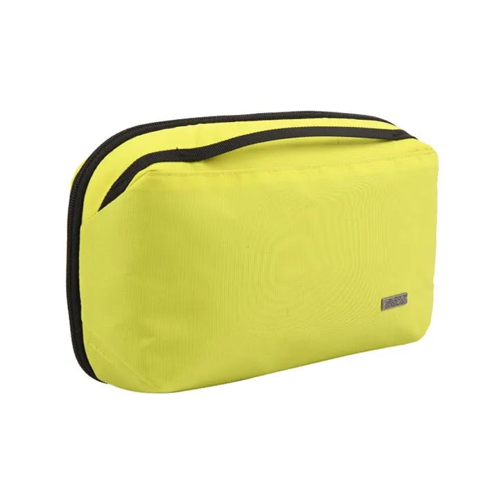 GOX Polyester Shell Toiletry Bag Unisex Black/Bright Yellow-3